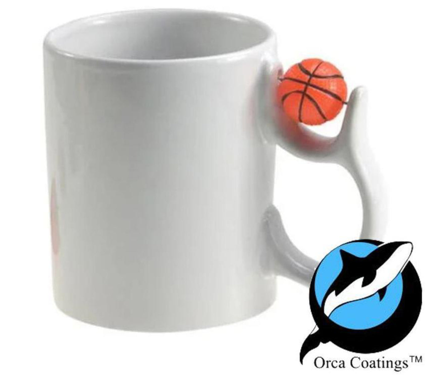 Taza De Cerámica Con Motivo Baloncesto Sobre Asa  Para Sublimar