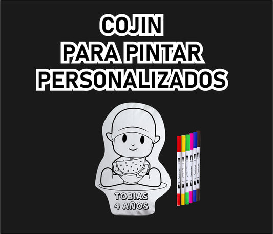 Muñeco Cojin Para Pintar Personalizado