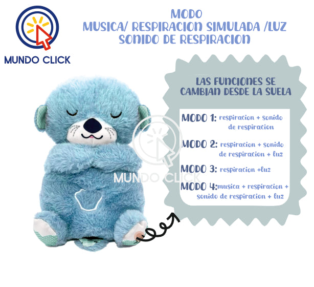 Nutria Hora de Dormir - Peluche Musical - con Movimiento, Sonidos y Luces Relajantes