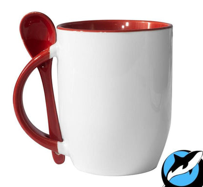 Taza  Con Cucharilla  Para Sublimar