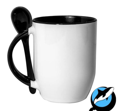 Taza  Con Cucharilla  Para Sublimar