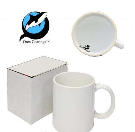 Taza  AAA+ ORCA BLACK Con Caja Individual  para Sablimar